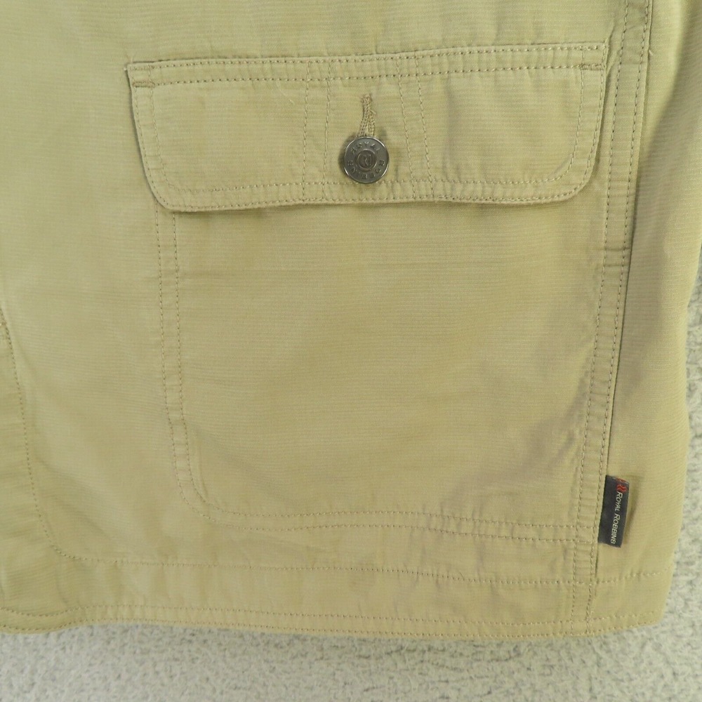 Royal Robbins Jacket Mens XL Brown Canvas Shacket Lined Buttons Pockets - Picture 3 of 11